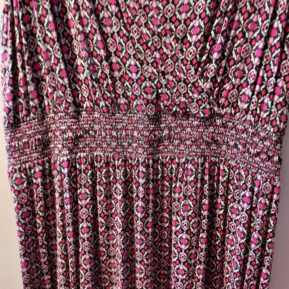 Lane Bryant Multicolored Design Sleeveless Faux Wrap Top Dress in Size 18/20 - Picture 4 of 10